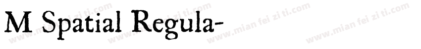 M Spatial Regula字体转换